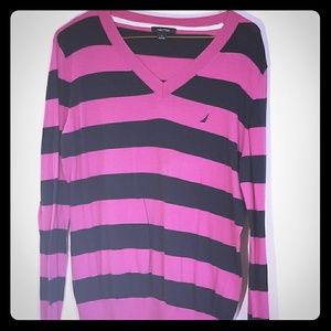 Sweater Pink and Black Sweater Nautica
